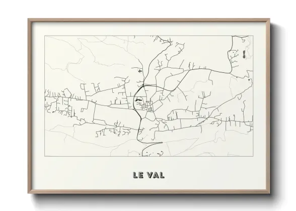 Une affiche de carte sur Le Val
