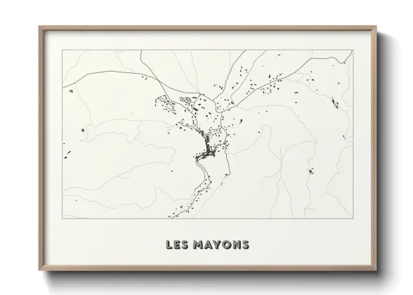 Une affiche de carte sur Les Mayons
