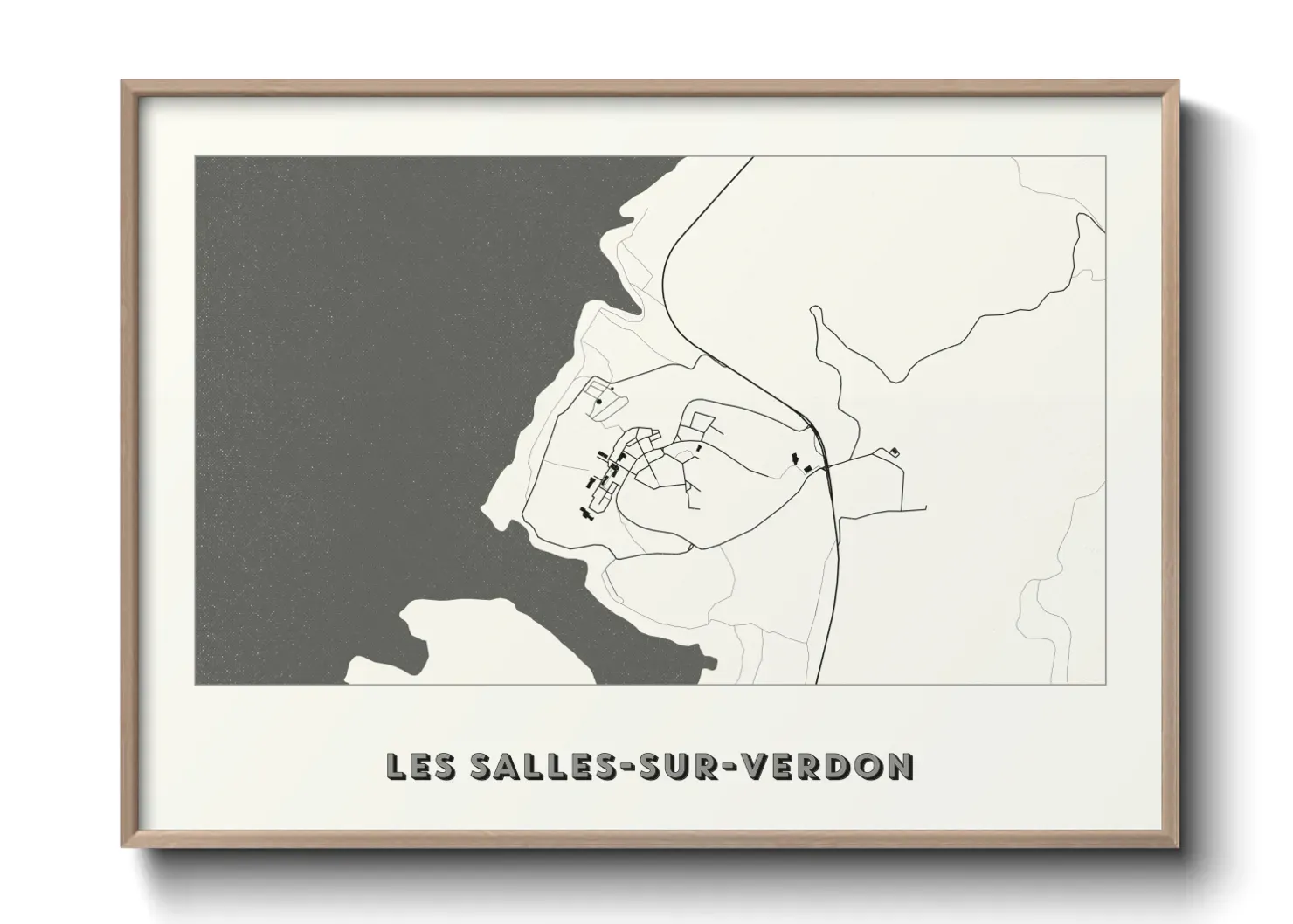 Un poster carteLes Salles-sur-Verdon
