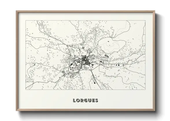 Une affiche de carte sur Lorgues