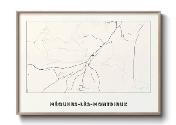 Une affiche de carte sur Méounes-lès-Montrieux