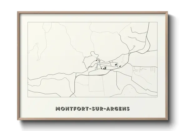 Une affiche de carte sur Montfort-sur-Argens