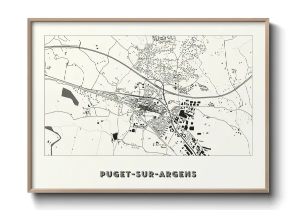 Une affiche de carte sur Puget-sur-Argens