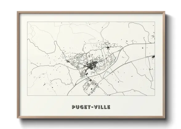 Une affiche de carte sur Puget-Ville