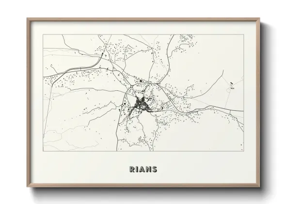 Une affiche de carte sur Rians