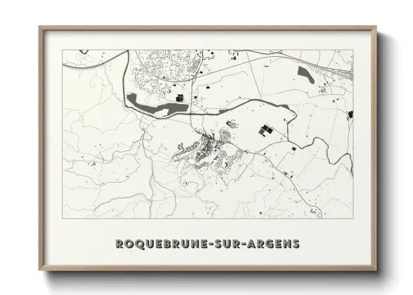 Une affiche de carte sur Roquebrune-sur-Argens