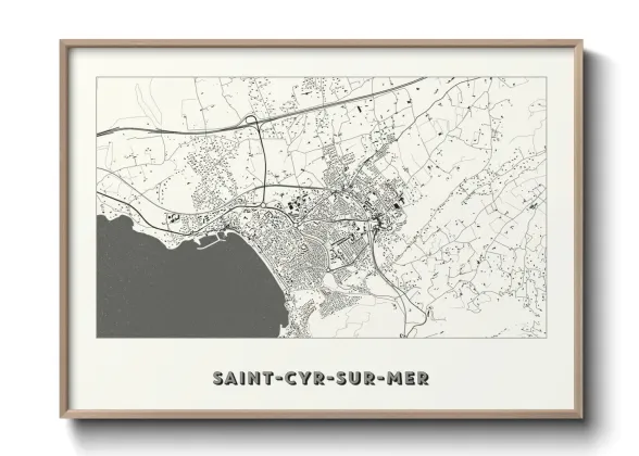 Une affiche de carte sur Saint-Cyr-sur-Mer