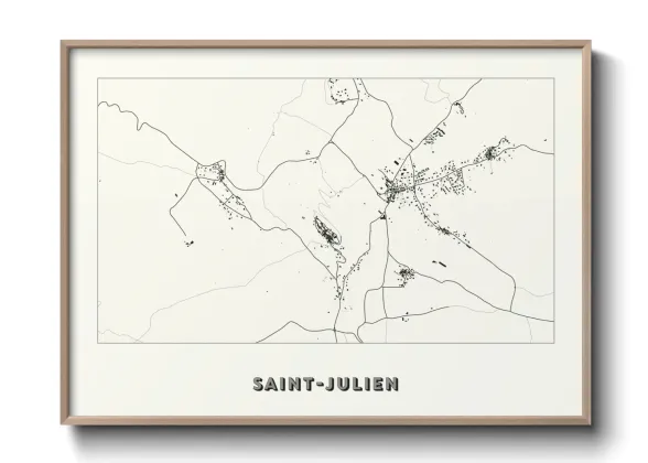 Une affiche de carte sur Saint-Julien