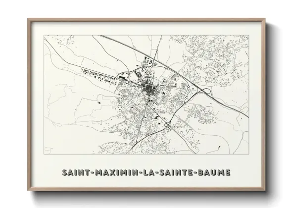 Une affiche de carte sur Saint-Maximin-la-Sainte-Baume