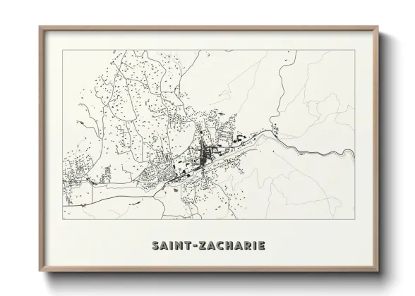 Une affiche de carte sur Saint-Zacharie