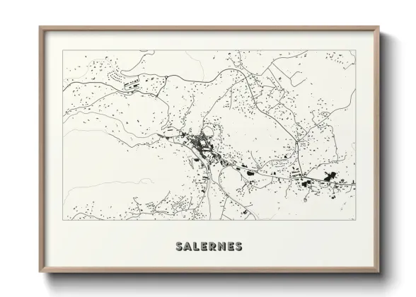 Une affiche de carte sur Salernes