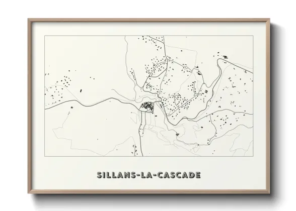 Une affiche de carte sur Sillans-la-Cascade