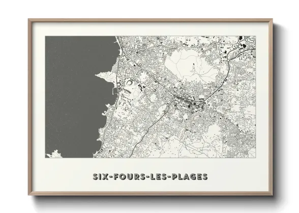 Une affiche de carte sur Six-Fours-les-Plages