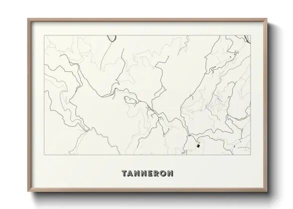 Une affiche de carte sur Tanneron