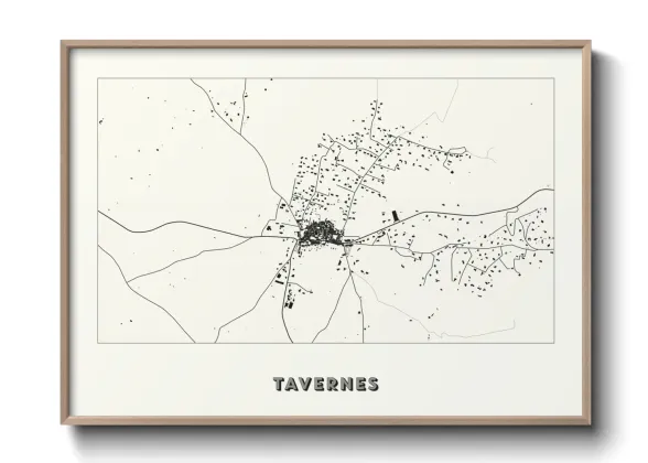 Une affiche de carte sur Tavernes
