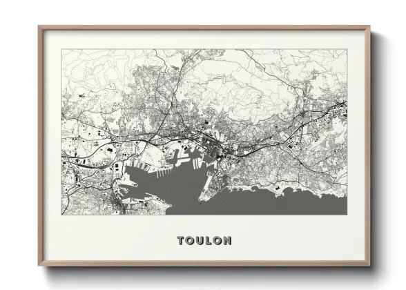 Une affiche de carte sur Toulon
