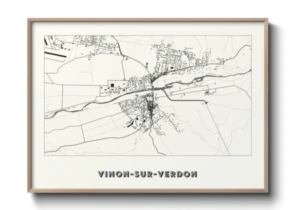 Une affiche de carte sur Vinon-sur-Verdon