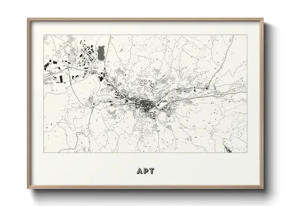 Une affiche de carte sur Apt