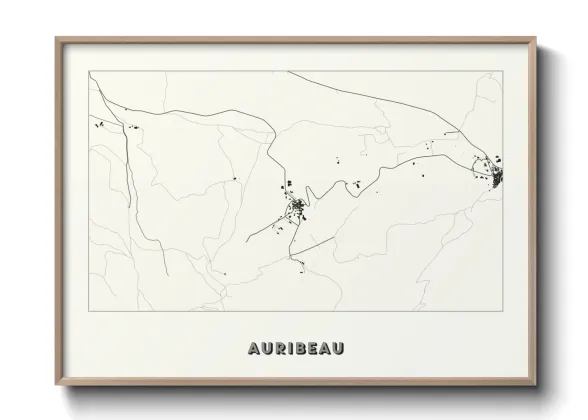 Une affiche de carte sur Auribeau