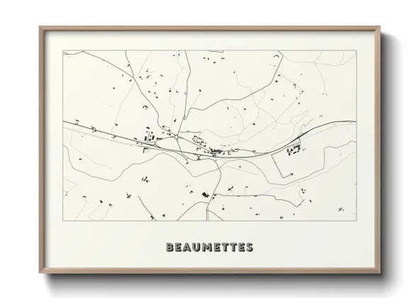Une affiche de carte sur Beaumettes