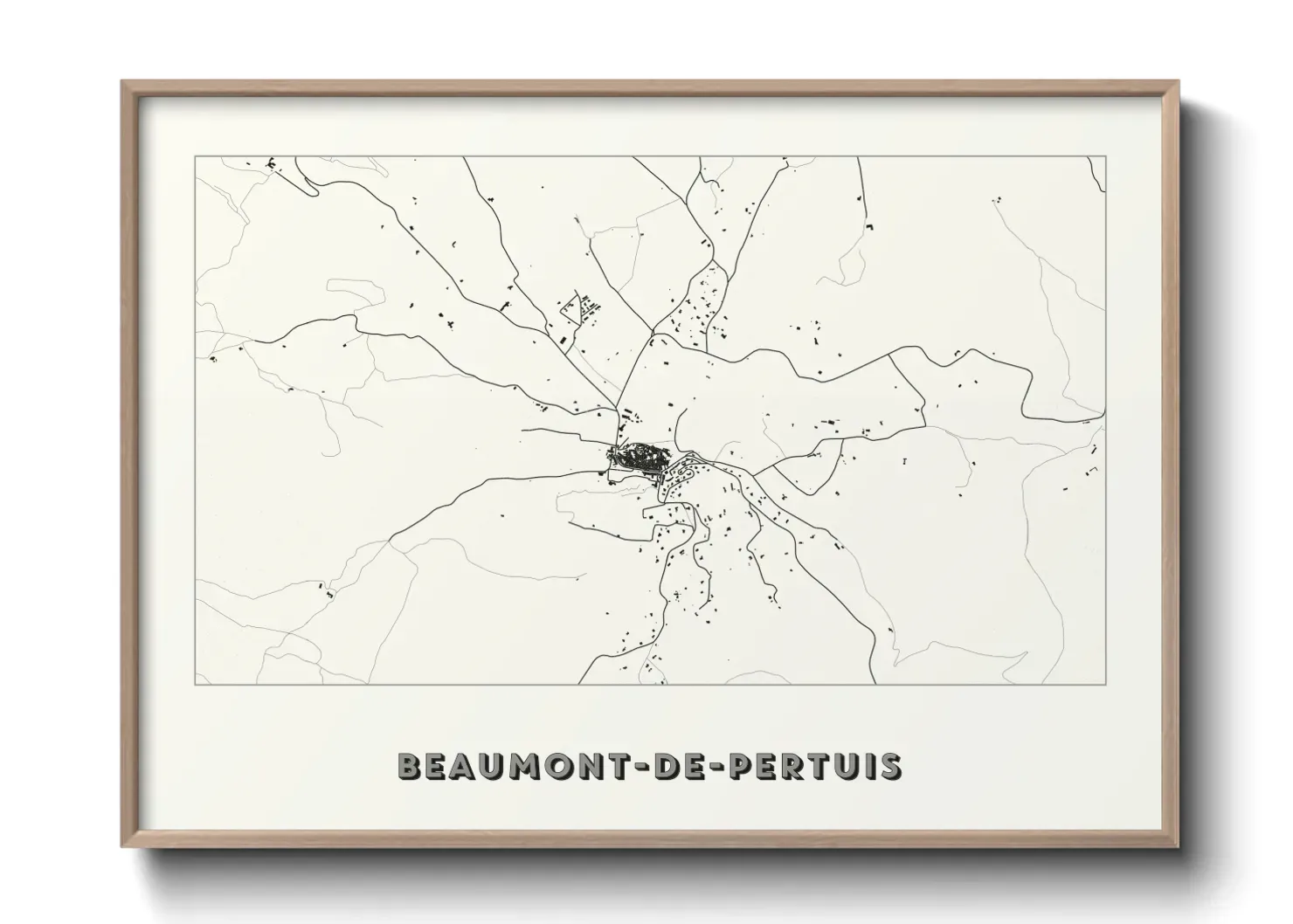 Un poster carteBeaumont-de-Pertuis