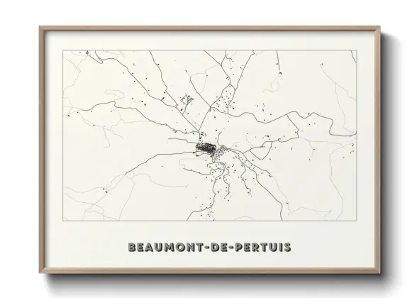 Une affiche de carte sur Beaumont-de-Pertuis
