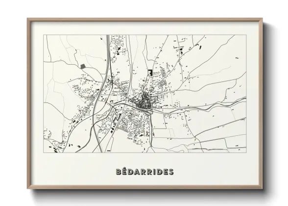 Une affiche de carte sur Bédarrides