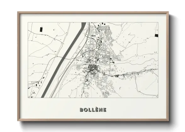 Une affiche de carte sur Bollène