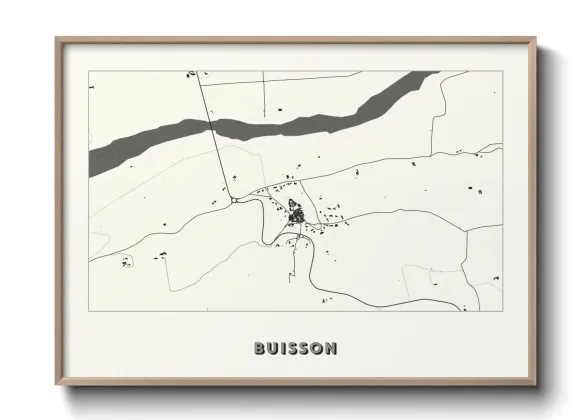 Une affiche de carte sur Buisson
