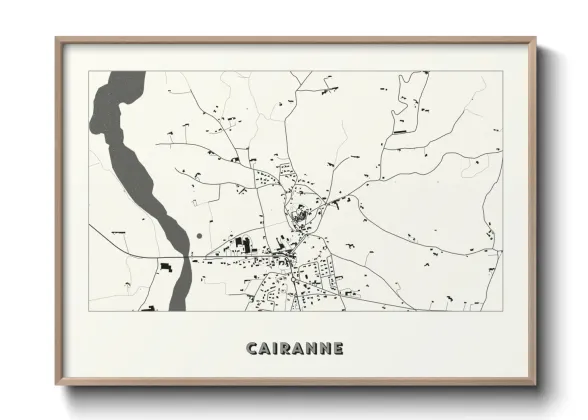 Une affiche de carte sur Cairanne