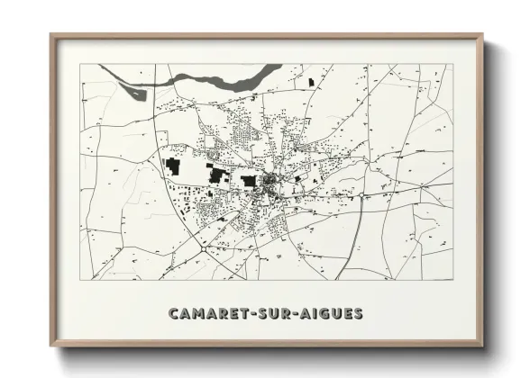 Une affiche de carte sur Camaret-sur-Aigues