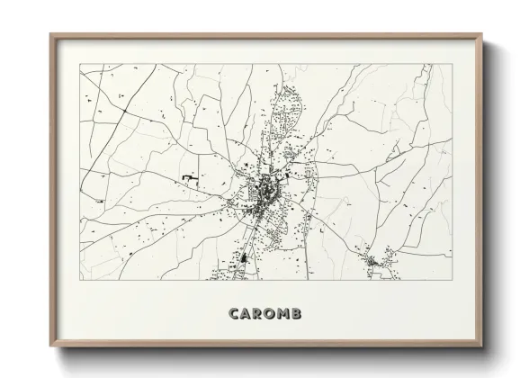 Une affiche de carte sur Caromb