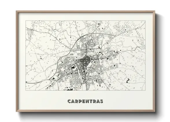 Une affiche de carte sur Carpentras