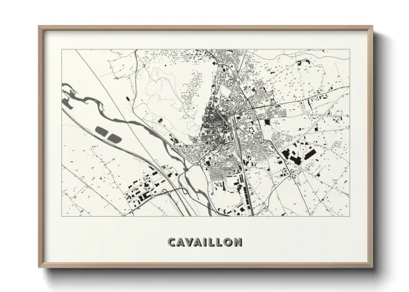 Une affiche de carte sur Cavaillon
