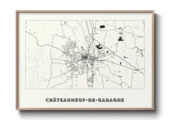 Une affiche de carte sur Châteauneuf-de-Gadagne