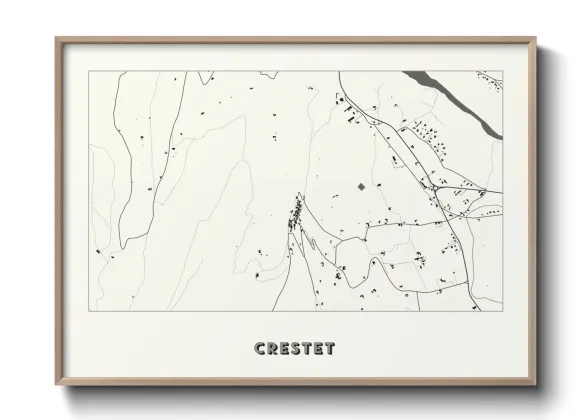 Une affiche de carte sur Crestet