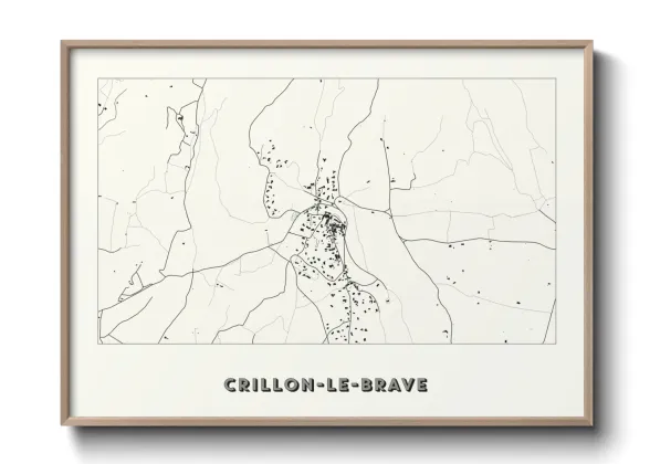 Une affiche de carte sur Crillon-le-Brave