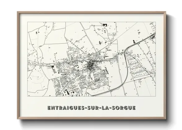 Une affiche de carte sur Entraigues-sur-la-Sorgue