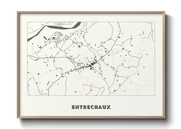 Une affiche de carte sur Entrechaux