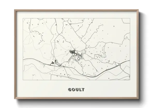 Une affiche de carte sur Goult