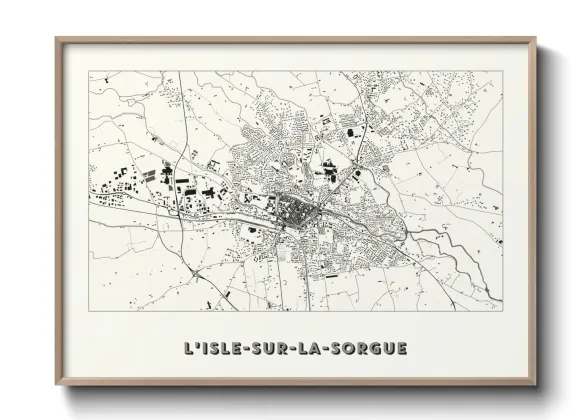 Une affiche de carte sur L'Isle-sur-la-Sorgue