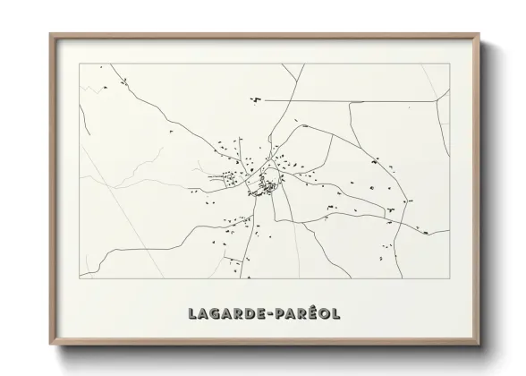 Une affiche de carte sur Lagarde-Paréol