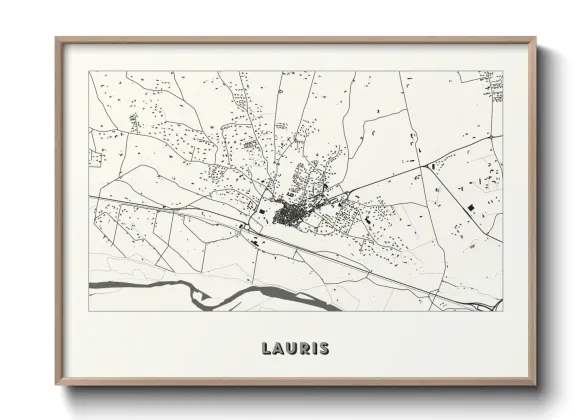 Une affiche de carte sur Lauris