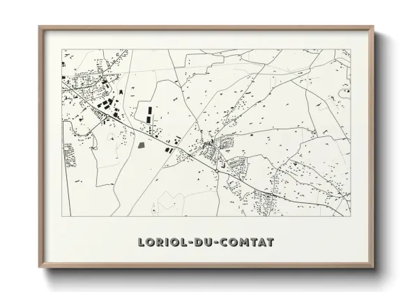 Une affiche de carte sur Loriol-du-Comtat