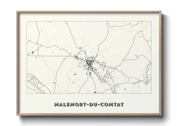 Une affiche de carte sur Malemort-du-Comtat
