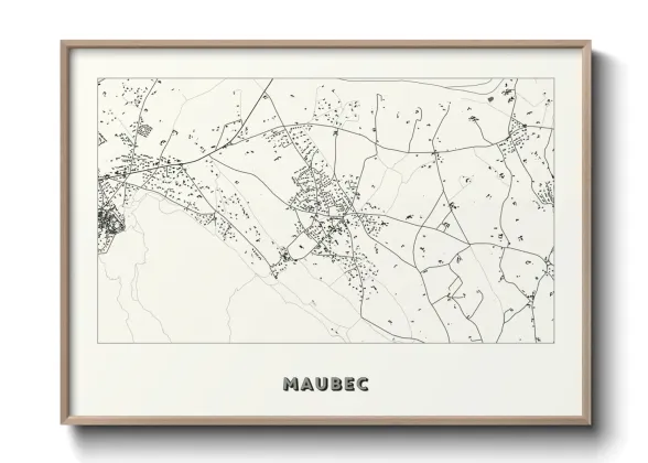 Une affiche de carte sur Maubec