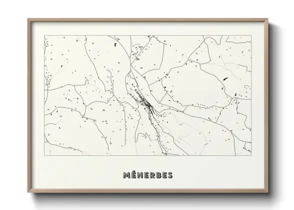 Une affiche de carte sur Ménerbes