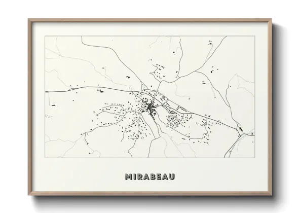 Une affiche de carte sur Mirabeau
