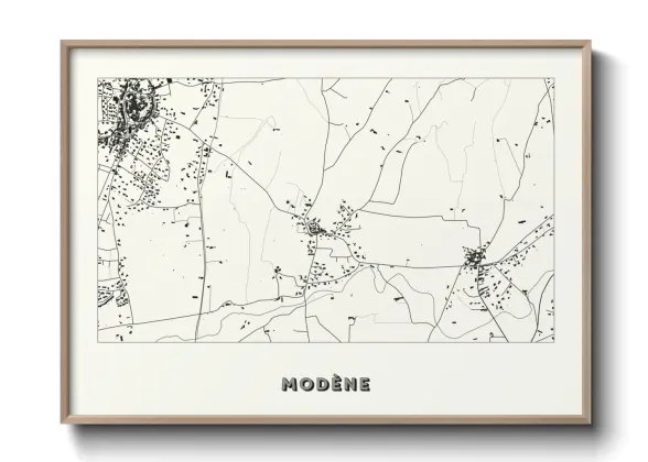 Une affiche de carte sur Modène