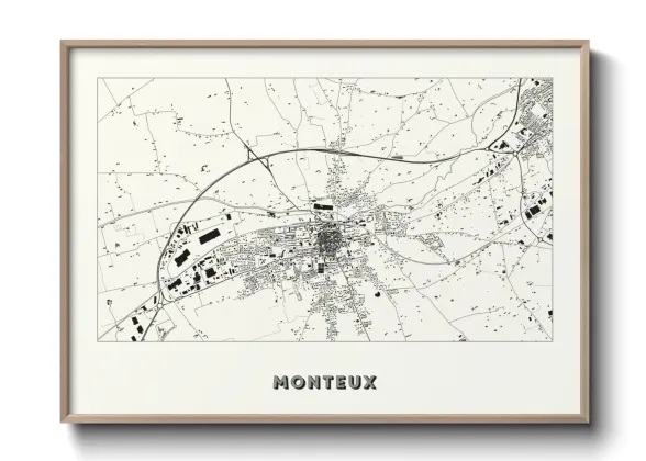 Une affiche de carte sur Monteux